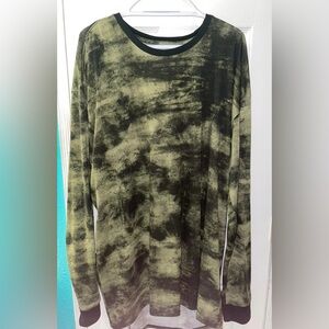 LuLaRoe 3xl Green & Black LS Hudson